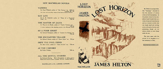 Full dustjacket Lost Horizon 1933